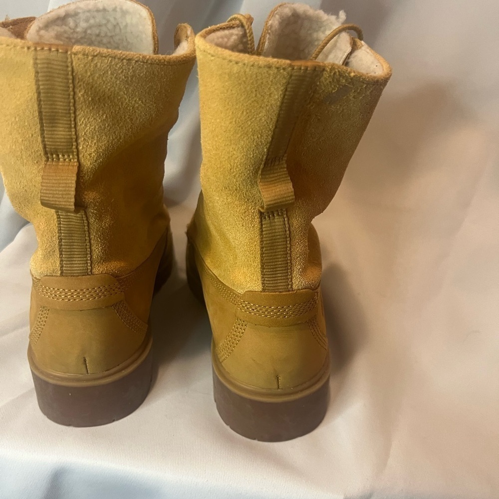 Timberland Tan Winter Boots - Convertible Fleece Collar - Size 7 - Picture 8 of 14